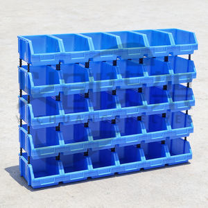 Cajas Organizadoras de Plástico Apilables para Banco de Trabajo Industrial, Contenedores de Almacenamiento para Almacén, Contenedores de Almacenamiento de Plástico para Estantes de Garaje - Product Image 1