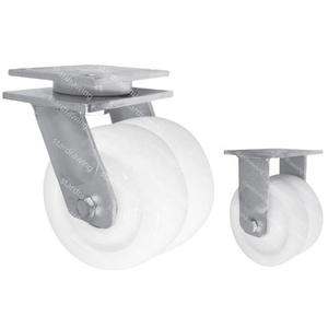 SS 150 160 200 MM Extra schwere Doppel räder im europäischen Stil <span class=keywords><strong>Nylon</strong></span>-Lenkrad - Product Image 2