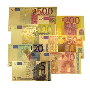 Wedding gifts for guest Euro 200 gold plated Bill Banknote Euro Bill with nice acrylic frame