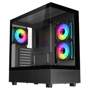 SAMA vente en gros boîtier en verre trempé ordinateur qualité fiable boîtier PC grand stockage boîtier d'ordinateur de jeu bureau