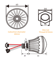 Numérique 360 Leds 24V SPI DMX Led Pixel Lumière Cabochon 60mm Amusement Turbo LED Point Source de Lumière pour Lettre Lumière Plaque