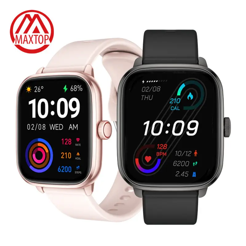 Maxtop cina produttore all'ingrosso grande schermo uomo OEM impermeabile BT chiamata Smartwatch Full Touch Sport Fitness Smart Watch