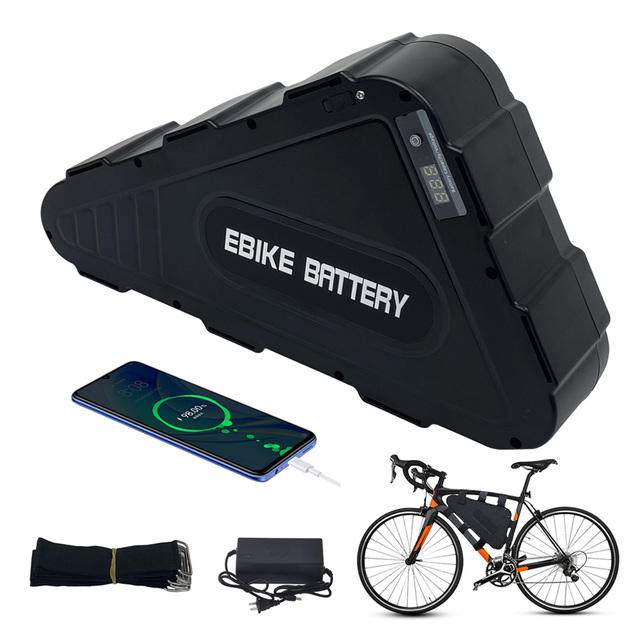 48V 52V 20Ah Triangle Lithium Battery for 1500W Electric Bike Motor-Compatible with 1000W-2000W High-Power E-Bikes