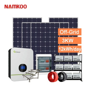 Complete Design 5000 Watt Solar System 2KW 3KW 5KW Off Grid Solar Power System With <b>Batteries</b> - Product Image 1