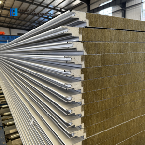 แผ่นหลังคาสำเร็จรูปโ<span class=keywords><strong>ล</strong></span>หะฉนวนกันความร้อนสำหรับภายนอกอาคาร แผ่นผนังฉนวนกันความร้อนภายนอก แผ่นฉนวนกันความร้อนแบบแซนวิชใยหินปิดผนึกขอบด้วย <span class=keywords><strong>PU</strong></span> - Product Image 4