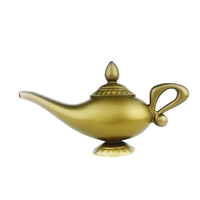Lampe en laiton Aladdin Genie Décoration de la maison et de mariage Lampe magique d'Aladdin Brûleur d'encens Artisanat en métal Ornement Décoration de la maison Lampe d'Aladdin