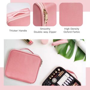 Logo personalizzato di grande capacità in Nylon custodia da viaggio chiusura con cerniera <span class=keywords><strong>porta</strong></span> <span class=keywords><strong>trucchi</strong></span> EVA borsa per cosmetici articoli per unghie <span class=keywords><strong>porta</strong></span> <span class=keywords><strong>pennelli</strong></span> - Product Image 4