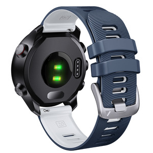 เพลิดเพลินไปกับสายนาฬิกาซิลิโคน20มม. สองสีสำหรับ Garmin Forerunner 245/645ยางนิ่มสายนาฬิกาอัจฉริยะระบายอากาศได้ดี - Product Image 2