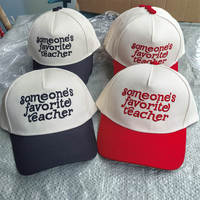 Gorra de Béisbol Personalizada al por Mayor para Profesores, Bordado 3D, Diseño Color Block, Unisex, para Hombre y Mujer, OEM