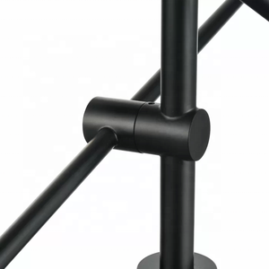 SIMIG Design de Style Simple avec Bâton 6 Lumière en Verre Spoutnik Lustre Transitionnel Linéaire Moderne Noir pour Éclairage Domestique - Product Image 5