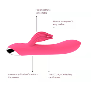 Venta al por mayor Gran oferta vibrador de doble oscilación punto G impermeable recargable silicona consolador forma de pez dorado vibrador para mujer - Product Image 2