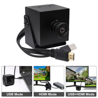 Cámara USB Pequeña ELP 2160P con Zoom Digital 2X, Cámara de Vigilancia CCTV IMX415, Video 4K, Webcam Ultra HD, 82 Grados, Baja Distorsión, Mini Cámara de Seguridad