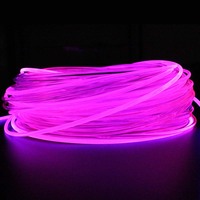 Bande de guidage lumineux transparente de 6,0 mm, fibre optique en plastique à émission latérale, fibre optique à changement de couleur arc-en-ciel