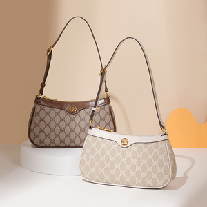Venta al por mayor directa de fábrica: Bolso clásico estampado para mujer, bandolera de cuero con textura de nueva moda, bolso de hombro único para axila. - Product Image 3