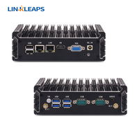Mini PC Industrial Sin Ventilador Linkleaps Intel Core I3/i5/i7 Serie U, 4GB RAM, 2GbE, 2RS232, RS485, 6USB, M.2/SATA, Computadora Integrada