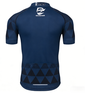 Maillot de cyclisme minimaliste bleu marine à manches courtes, léger, doux pour la peau, idéal pour le vélo de route quotidien, l'entraînement de base et les trajets nocturnes - Product Image 6