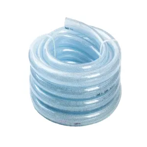 16mm Blue Transparent Fiber Reinforced PVC Hose Shipped In Large Quantities