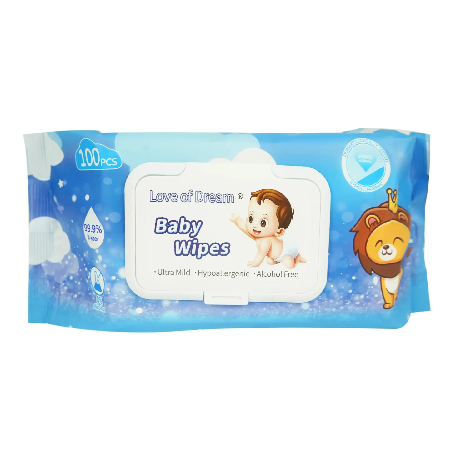 100 Pcs Per Pack Big Size Good Quality Baby Tissues Manufacturer Wipes Business Wet