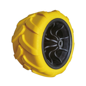 7x4 zoll flache kostenloser PU Solide schaum strand wagon klapp Warenkorb rad reifen mit kunststoff felge - Product Image 2