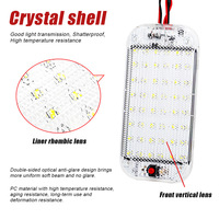 Lumière intérieure de tricycle de camion à LED en cristal ultra-mince COB 48SMD 12-85V lampe de lecture modifiée de voiture