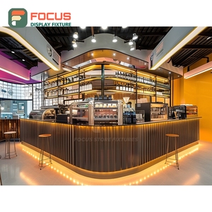 Elegante Vitrina para Café con Frente de Vidrio Templado, Área de Exhibición de Granos de Café, Vitrina Comercial para Cafetería - Product Image 5