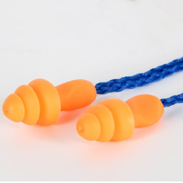 Soft Silicone Connector Cord for Earplugs Reusable Earplugs Portable Sports Sleep Sound Insulation