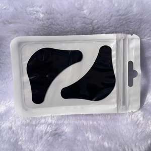 Coussinets oculaires en silicone réutilisables noirs imprimés avec le logo Shhineco, protection UV pour le <span class=keywords><strong>paupière</strong></span> supérieure, coussinets en silicone protecteurs, méthode UV - Product Image 3