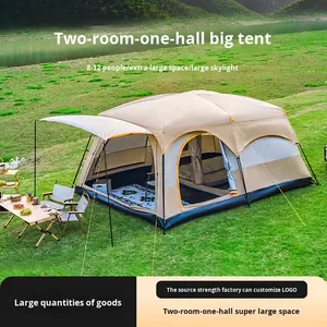 Carpa Familiar para Acampar al Aire Libre, para 8-10 Personas, Gran Espacio, Doble Capa, 2 Habitaciones, Carpa de Lujo para Acampar, Hacer Senderismo, Glamping y Playa - Product Image 2