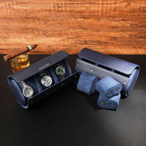 Bán Buôn Sang Trọng Sáng Tạo Logo Du Lịch Cuộn Da Đồng Hồ Lưu Trữ Hộp Hot Bán Quà Tặng Sang Trọng Bao Bì - Product Image 1