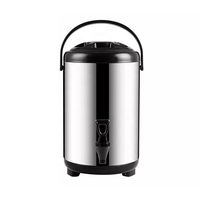 Distributeur de boissons isolées en acier inoxydable 10L de grande capacité urne à boissons chaudes et froides pour eau lait thé café et autres boissons
