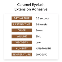 VEYES-Colle d'extension de cils multicolore, couleur marron, forte viscosité, séchage rapide, étanche, végan, logo personnalisé