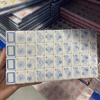 Tuiles de mahjong personnalisées à trois couches gravées, 160 tuiles de mahjong américaines nacrées
