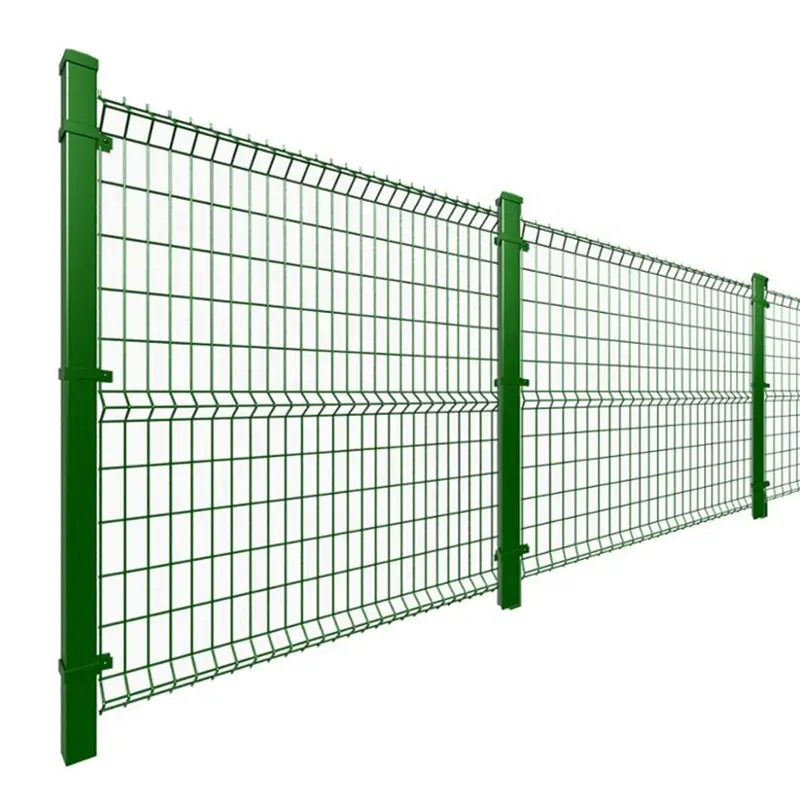 Panel de valla soldado curvo 3D para exteriores de venta superior, valla 3D doblada triangular galvanizada recubierta de PVC para vallas de jardín