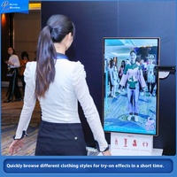OEM 43 pulgadas 55 pulgadas Holobox AR espejo de tocador inteligente interactivo 3D somatosensorial equipo de publicidad de ajuste Virtual