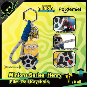 Porte-clés Ruban à Mesurer Rétractable Officiel Minions Monsters Henry, Charm de Sac Rétro - Product Image 1