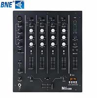 Console de mixage en rack M6USB intégrée 4 canaux, contrôleur DJ compact, console de contrôle de musique pour bar avec BT/USB
