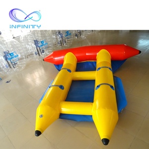 Factory price <span class=keywords><strong>10</strong></span> seater flying fish high quality cheap inflatable banana boat toys inflatable water games - Product Image 4