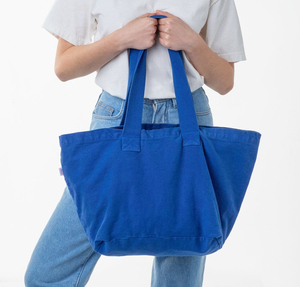 Sac fourre-tout <span class=keywords><strong>en</strong></span> toile de coton trapézoïdale recyclable <span class=keywords><strong>en</strong></span> gros pour femmes, sac de shopping uni vierge avec logo personnalisable - Product Image 1