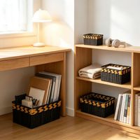 Nouvel arrivage transfrontalier : Ensemble de paniers de rangement en papier tressé, style nordique, trois organisateurs incontournables pour la salle de bain