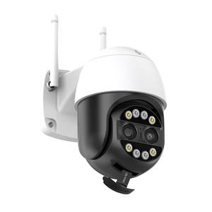Jumelles de détection de mouvement sans fil Wifi CCTV double objectif Mini <span class=keywords><strong>Micro</strong></span> SD réseau ICSEE Zoom 8X 4MP 2K caméra double objectif PTZ Full HD - Product Image 1