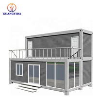 Casa prefabricada de dos pisos y 20 pies, casa de contenedores de acero ligero, moderna casa modular de contenedores de 40 pies, oficina.