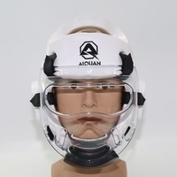 Quteng – Nouveau masque de protection robuste pour enfants, faible MOQ, accessoire d'entraînement, masque transparent pour Taekwondo et Karaté