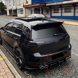Difusor Trasero para Golf 7R, Estilo Tuning, Negro Brillante, 2013-16 - Product Image 1