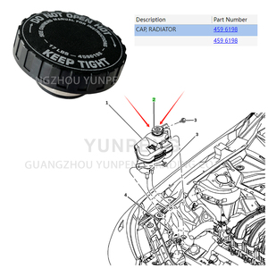 Cubierta de radiador de piezas de coche 4596198 personalizada para Jeep Dodge Chrysler 300 1993-2019 04596198 - Product Image 6