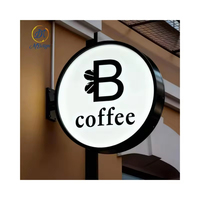 Panneau publicitaire extérieur personnalisé avec logo imprimé en 3D, enseigne lumineuse en métal, acier, acrylique, boîte à lumière LED, enseigne éclairée