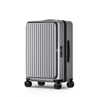 Ensemble de 3 valises de 24 pouces en polyester/modal imperméables et légères avec serrure et poignée télescopique, design moderne unisexe – Vente en gros