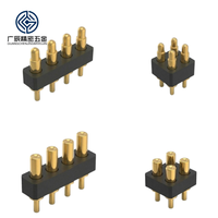 Conector Pogo Pin de 4 Pines 2x2, Recubierto en Oro, de Alta Precisión y Durabilidad, con Resorte, para Dispositivos Médicos y Wearables