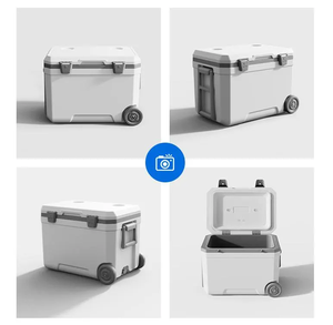 45L Cooler Box con ruote in plastica ghiacciaia <span class=keywords><strong>contenitore</strong></span> per alimenti per conservare freschi refrigeratori esterni per la pesca Picnic in campeggio - Product Image 5
