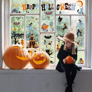 Lễ hội ấn tượng tái sử dụng tấm khổng lồ ma quái quái vật Halloween bóng cửa sổ dán cho cửa hàng bán lẻ Halloween chủ đề - Product Image 6
