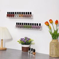 Organisateur de vernis à ongles avec étagères à 6 niveaux support d'affichage mural support de bouteilles de maquillage stockage pour salon de manucure salle de robe